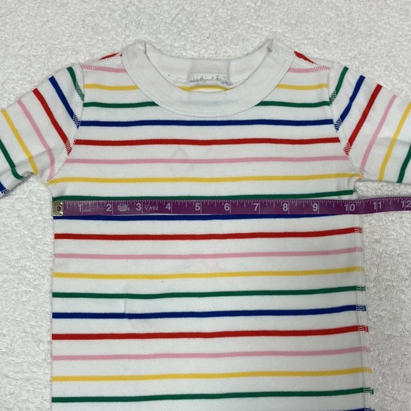 Hanna Andersson rainbow striped snug fit organic pajamas size 4 - Picture 4 of 10